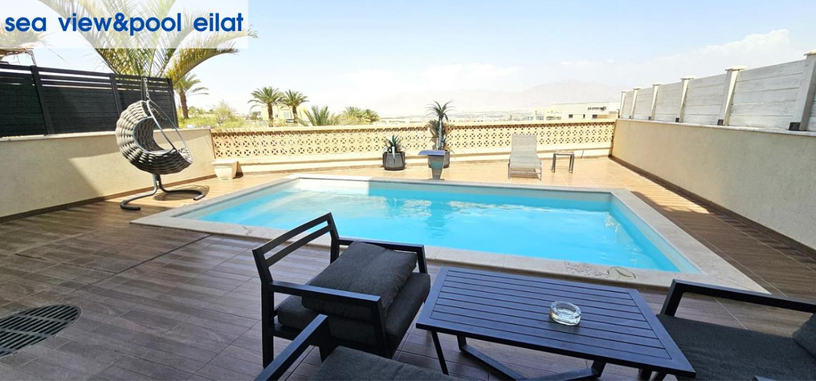 Sea View & Pool Eilat Apartment Bagian luar foto
